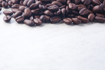 コーヒー豆とコピースペース
