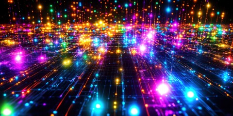 Obraz premium abstract background with glowing lights and lines