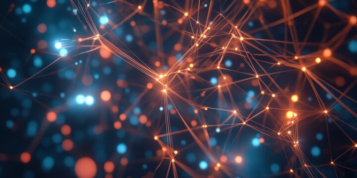 abstract background with glowing lights and lines