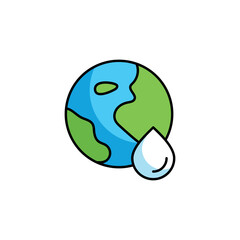 Hydro Power icon design with white background stock illustration