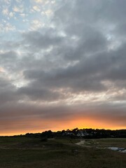 sunset in the mountains