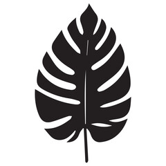 Leaf Silhouette Design - Plant leave vector illustration - Black Leaf Clipart 