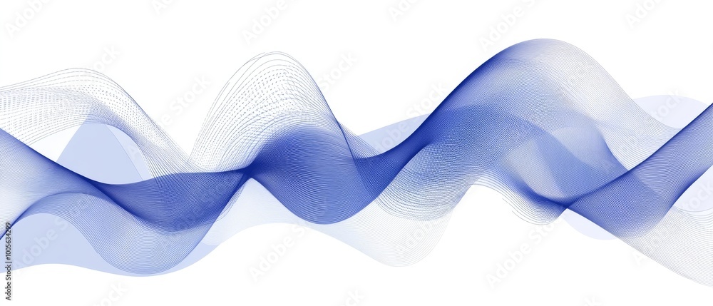 Poster swirling blue and white waves create a dynamic pattern that conveys fluid motion and elegance, ideal