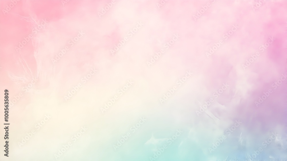 Poster delicate pastel gradient backdrop with soft dreamlike hues that blend seamlessly creating a versatil