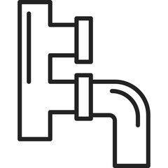 Obraz premium Gutter Line Icon