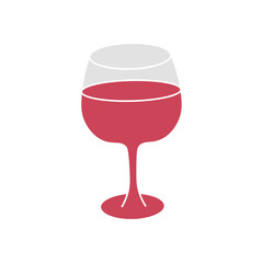 a glass of wine cartoon icon