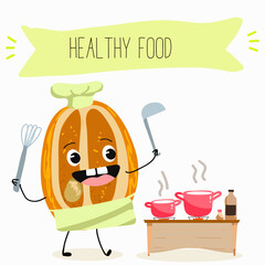 Kumquat character, tropical exotic fruit, vector isolated food icon, funny character. Hand drawn vector.