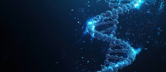 Obraz premium Abstract DNA Helix, Molecular Biology Illustration