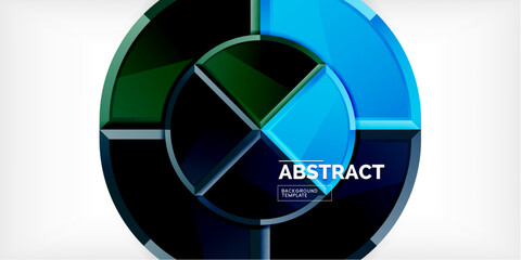 Obraz premium Triangle circles background. Vector Illustration For Wallpaper, Banner, Background, Card, Book Illustration, landing page