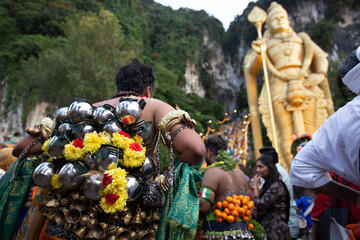Hindu Devotees Take Part The