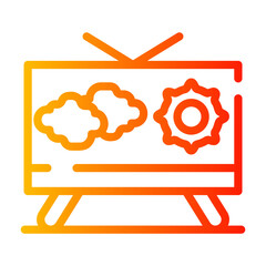weather forecast Line Gradient Icon