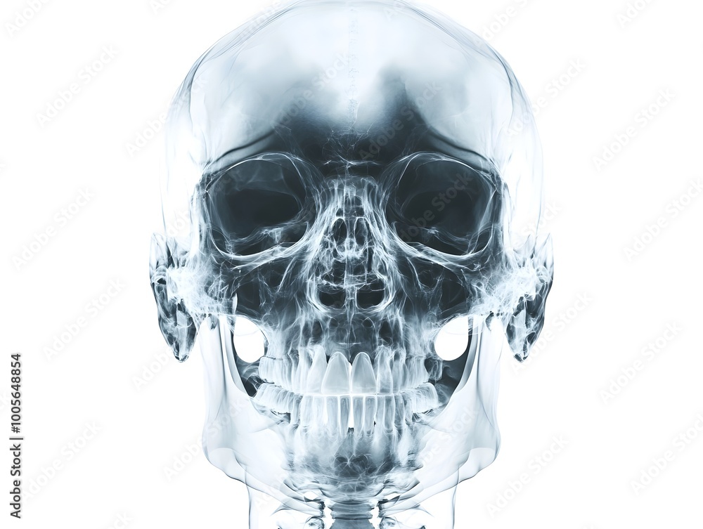 Poster highly detailed and clinically precise x ray visualization of the intricate anatomical structures of