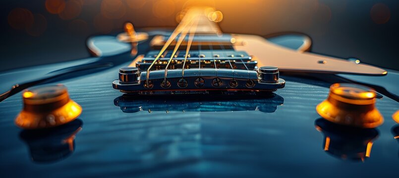 Isolated electric guitar on a white background  a minimalist musical instrument showcase