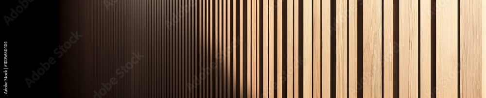 Aufkleber minimal wooden wall composed of linear timber slat patterns for scandinavian inspired decor screenin