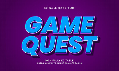 game quest editable text effects with a cute and fun theme