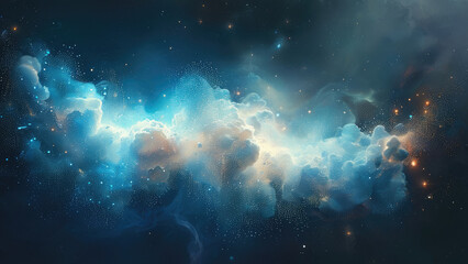 Obraz premium Radiation Particles in Outer Space