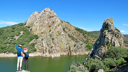 tourists Monfragüe Salto del Gitano Caceres tourism holidays national park spain