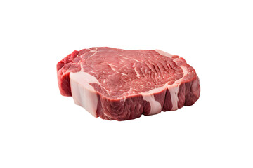 Fototapeta premium Raw beef steak isolated on a transparent or white background.