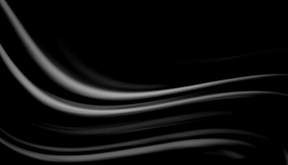 Obraz premium Black wave curtain and copy space. abstract black background.