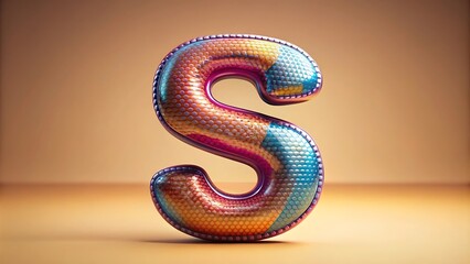 Obraz premium English Alphabet Letters inflate Bubble 3D effect