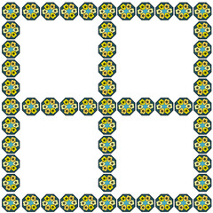 frame with yellow flowers