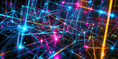 Naklejka premium a colorful abstract background with many lines and dots