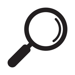 Magnifying glass icon, magnifier or loupe icon. Search icon.