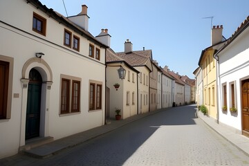 Obraz premium Charming Small Street in Old Town - Beautiful Urban Scene Generative AI illustration