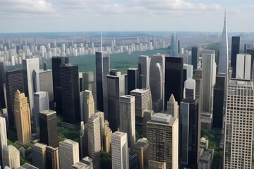 Obraz premium Stunning Skyscrapers in a Modern Metropolis Generative AI illustration