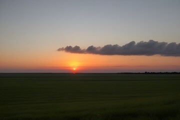 Breathtaking Sunset Isolated on White Background   Generative AI illustration