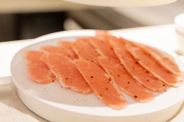 Enjoying delicious freshly cooked roast meat is a great way to relax on the weekend.