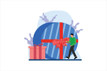 Birthday Party Flat Design Illustration