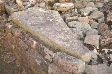 archaeological site of the Lurah temple on Mount Penanggungan