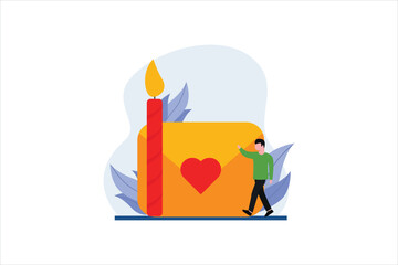 Birthday Party Flat Design Illustration