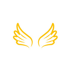 gold wings logo design