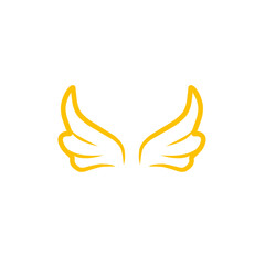 Fototapeta premium gold wings logo design