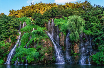 Beautiful Waterfall in Seoul, Korea