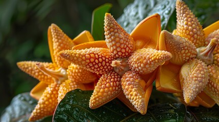 Close-Up of a Vibrant Yellow Tropical Flower