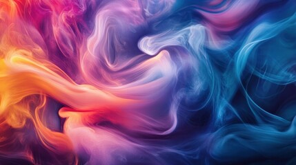 Obraz premium Abstract swirling colors create a vibrant, fluid background with a dreamy effect.