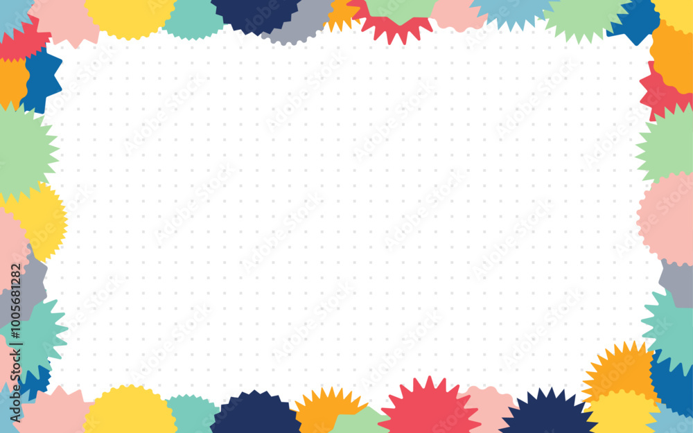 Poster decorative frame border abstract shape background ornamental page presentation slide design vector c