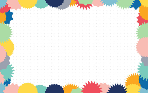 decorative frame border abstract shape background ornamental page presentation slide design vector cover colorful sticker shape floral
