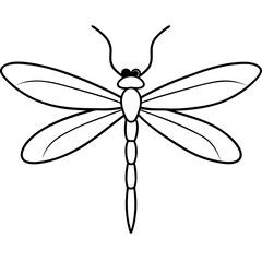 Captivating Vector Illustration of Dragonfly Suspended Against a Colorful Background
