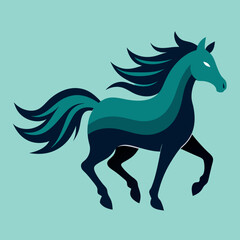 Striking Vector Artwork Depicting a Gallant Horse in Full Elegance on a Sunlit Pathway





