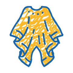 poncho outerwear female doodle icon sketch vector. poncho outerwear female sign. isolated symbol illustration