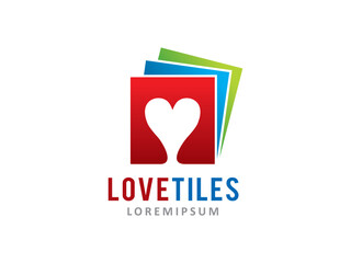 Tiles or Paper logo symbol or icon template