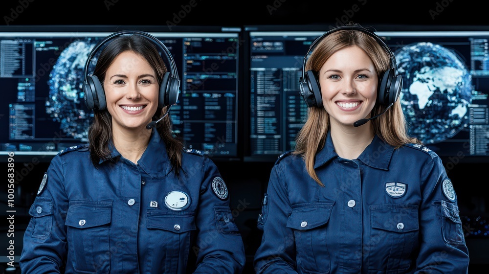 Aufkleber multicultural call center team working together with copy space background