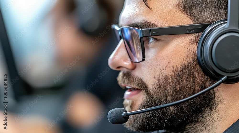 Aufkleber futuristic multi-channel customer service system with holographic interfaces and real-time analytics