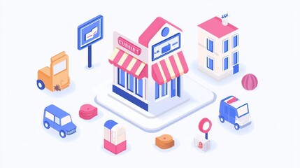 Fototapeta premium Futuristic AI-Powered Customer Engagement on Advanced Virtual Platform