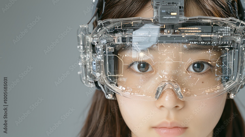 Poster futuristic customer service platform with ai assistance and holographic data visualization
