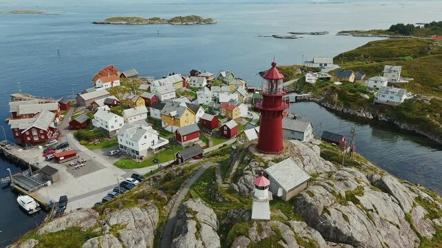 Ona Alesund Norway Aerial view